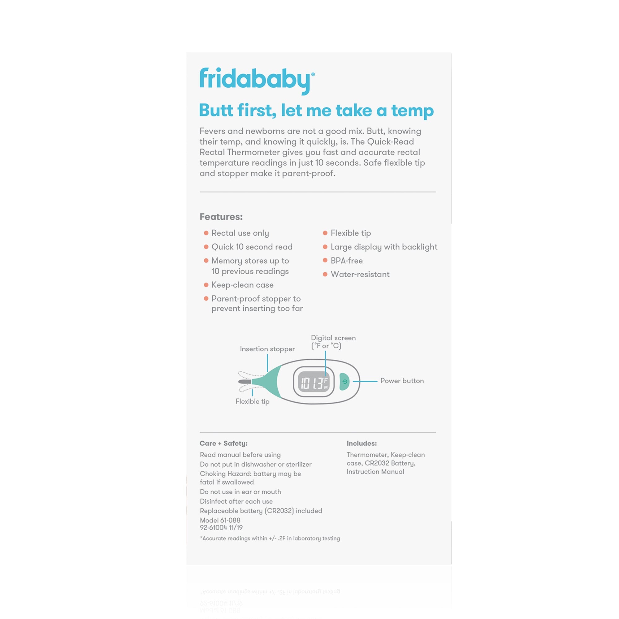 Thermomètre rectal à lecture rapide