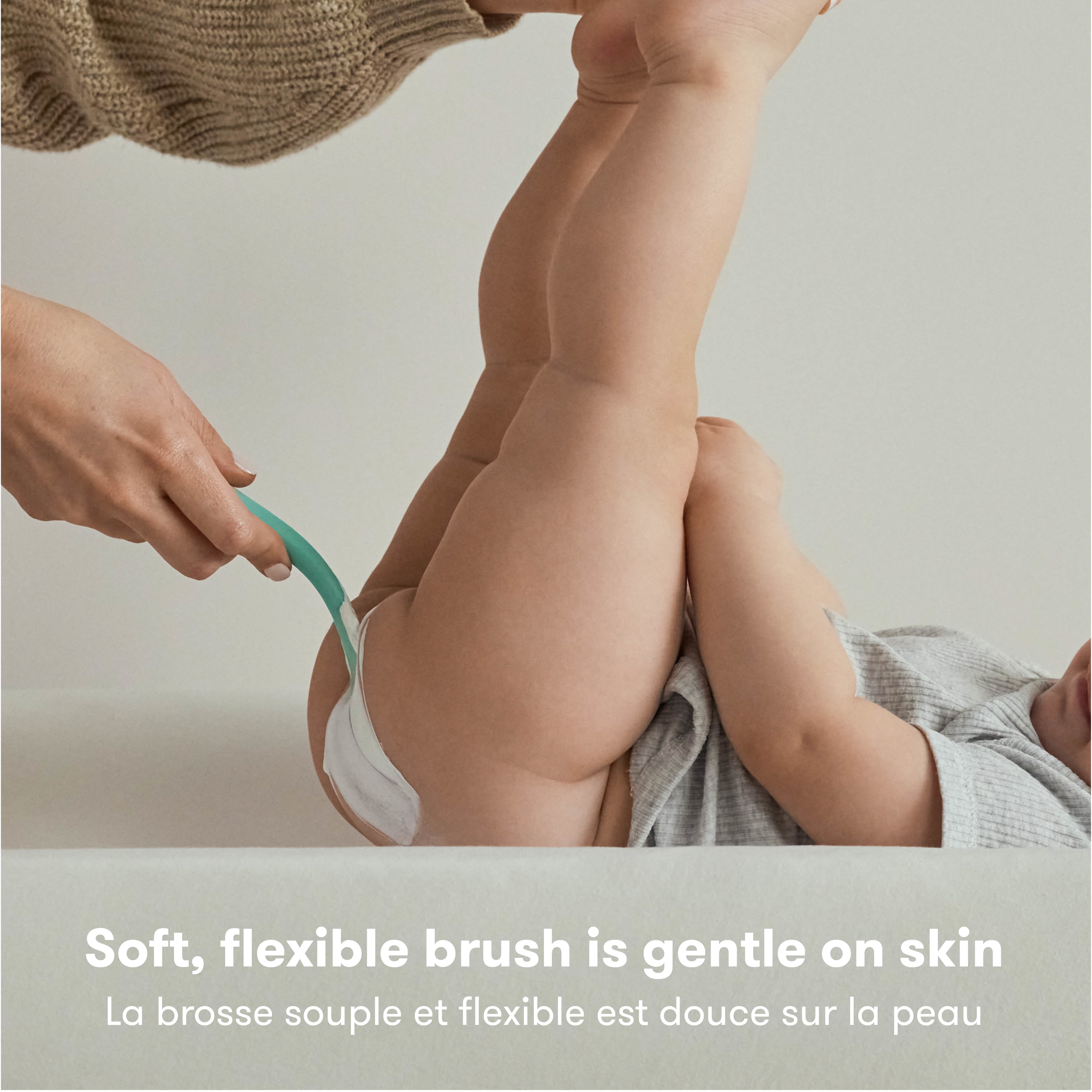 Crème pour les couches Brosse pour les fesses